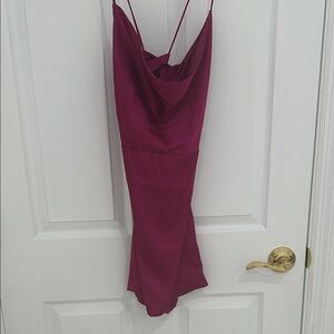 Fashion Nova Fuchsia Backless Dress